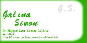 galina simon business card